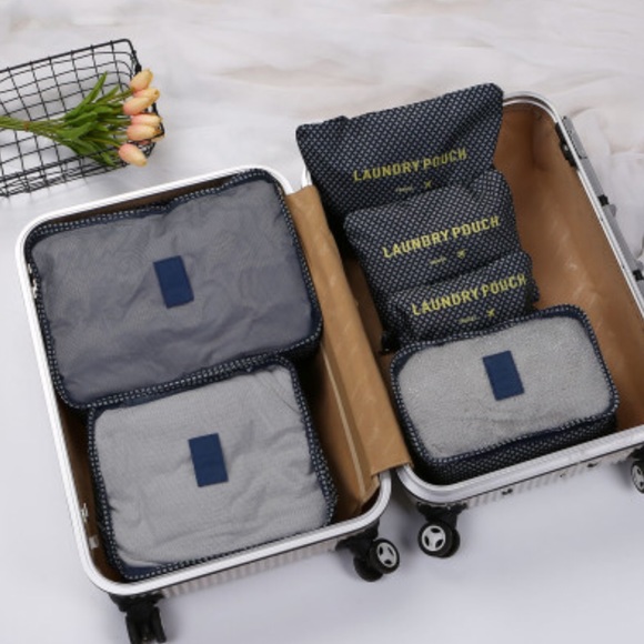 Other - 🆕Unisex navy blue 6 piece luggage storage set